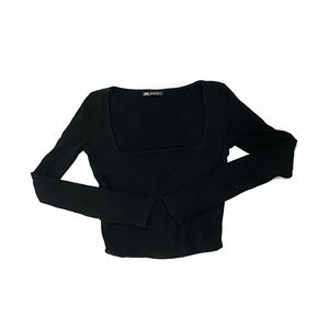Zara square neck top size medium
